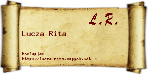 Lucza Rita névjegykártya